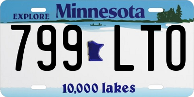 MN license plate 799LTO
