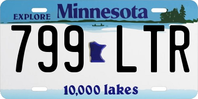 MN license plate 799LTR