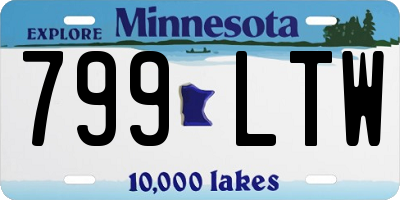 MN license plate 799LTW