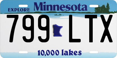 MN license plate 799LTX