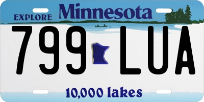 MN license plate 799LUA