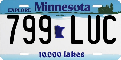 MN license plate 799LUC