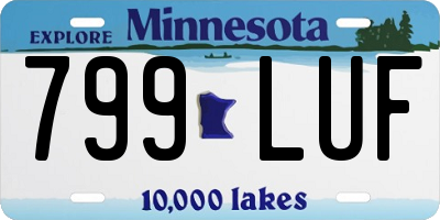 MN license plate 799LUF