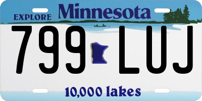 MN license plate 799LUJ