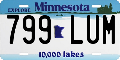 MN license plate 799LUM