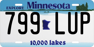 MN license plate 799LUP