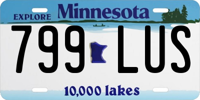 MN license plate 799LUS