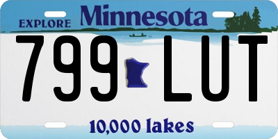 MN license plate 799LUT