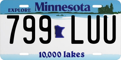 MN license plate 799LUU