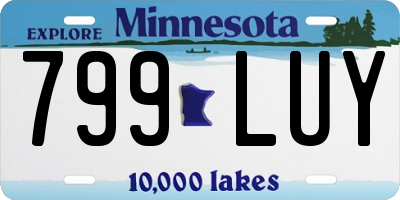 MN license plate 799LUY