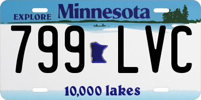 MN license plate 799LVC