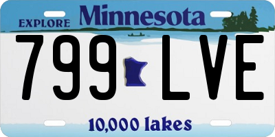 MN license plate 799LVE