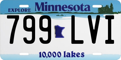 MN license plate 799LVI