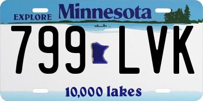 MN license plate 799LVK