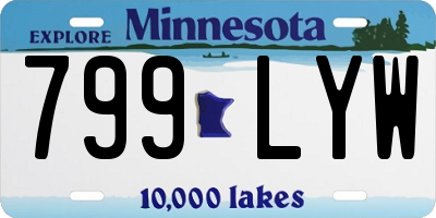 MN license plate 799LYW