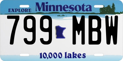 MN license plate 799MBW