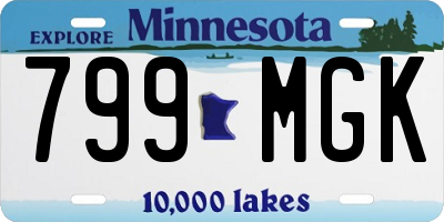 MN license plate 799MGK