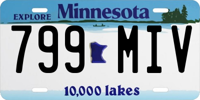 MN license plate 799MIV