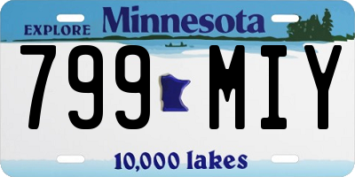 MN license plate 799MIY