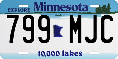 MN license plate 799MJC