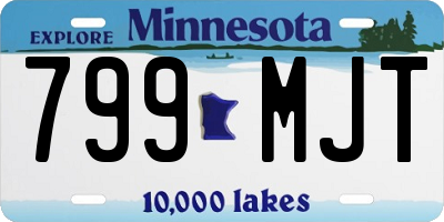 MN license plate 799MJT