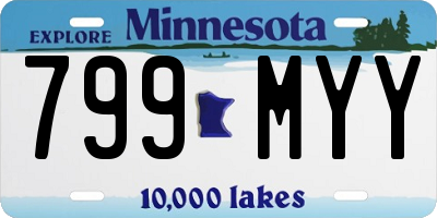 MN license plate 799MYY