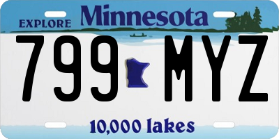 MN license plate 799MYZ