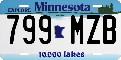 MN license plate 799MZB
