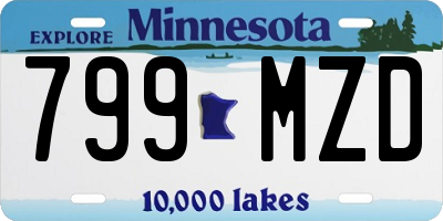 MN license plate 799MZD