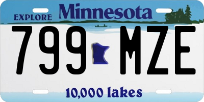 MN license plate 799MZE