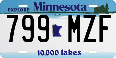 MN license plate 799MZF