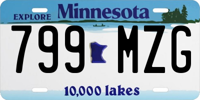 MN license plate 799MZG