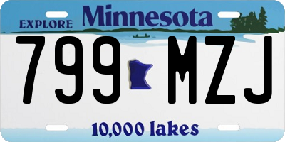 MN license plate 799MZJ