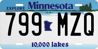 MN license plate 799MZQ