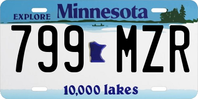 MN license plate 799MZR
