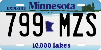 MN license plate 799MZS