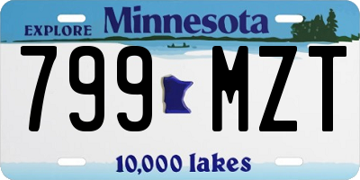 MN license plate 799MZT