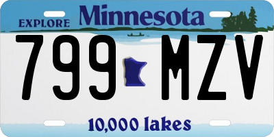 MN license plate 799MZV