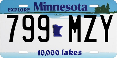 MN license plate 799MZY