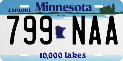 MN license plate 799NAA