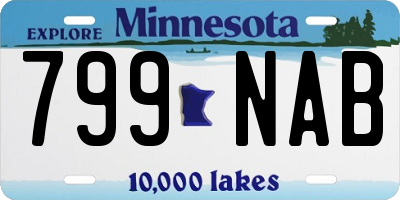 MN license plate 799NAB