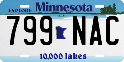 MN license plate 799NAC