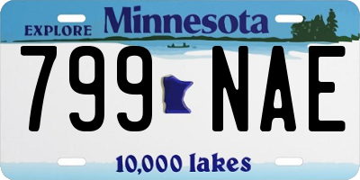 MN license plate 799NAE