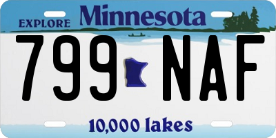 MN license plate 799NAF