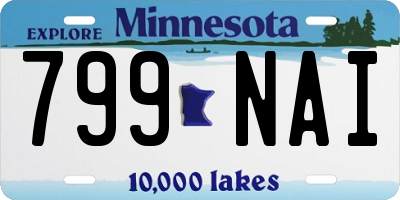 MN license plate 799NAI