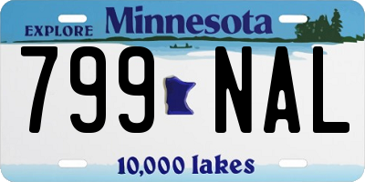MN license plate 799NAL