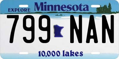 MN license plate 799NAN