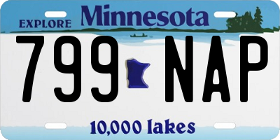 MN license plate 799NAP