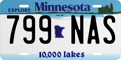 MN license plate 799NAS