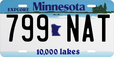 MN license plate 799NAT